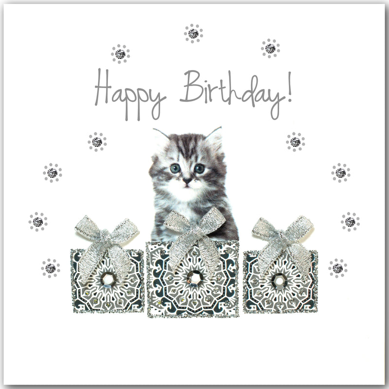 Birthday White Kitten - L1851