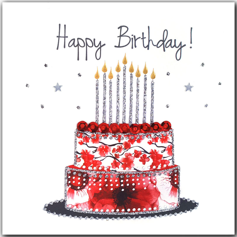PURPLE BIRTHDAY CAKE - L1923