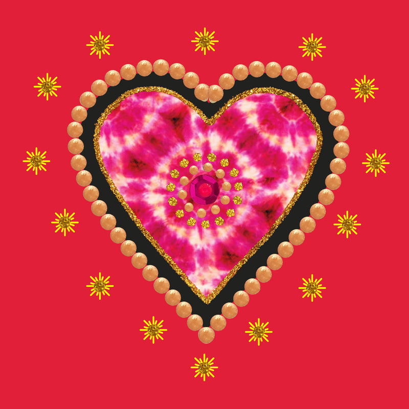 Beaded Hearts - N1663 (Pack of 5)