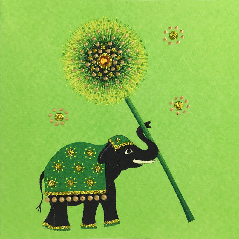 Elephant with Flower  - S655 (Pack of 5)