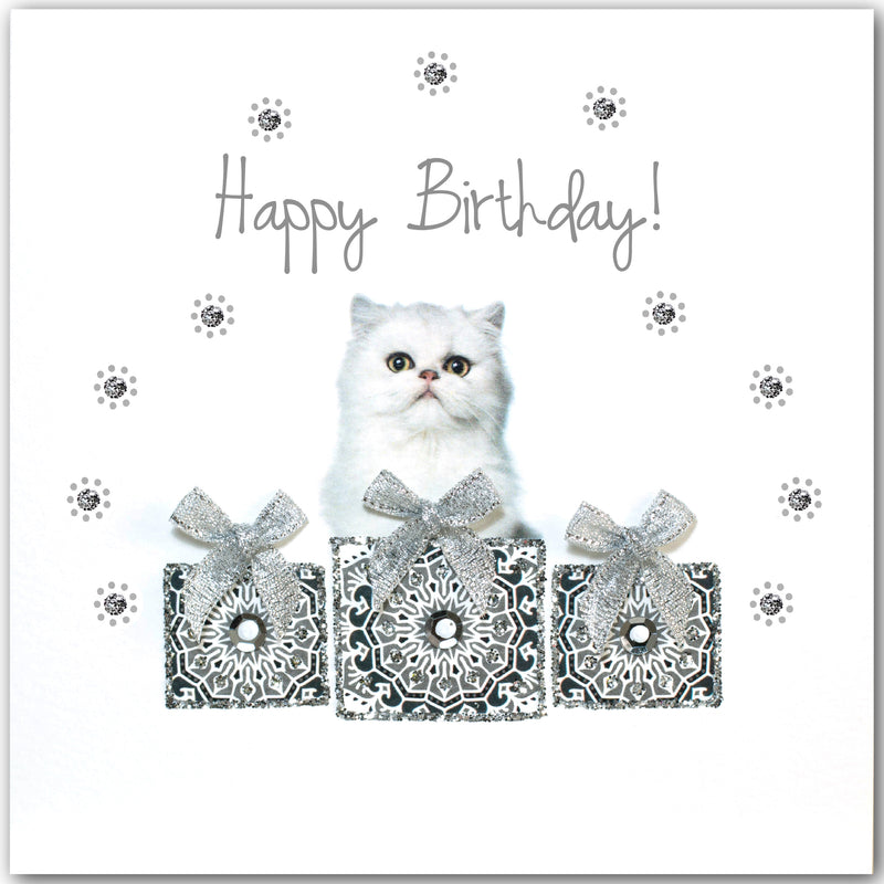 Birthday White Kitten - L1851