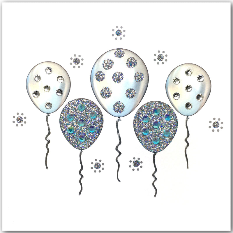 Silver Birthday Balloons - N1731