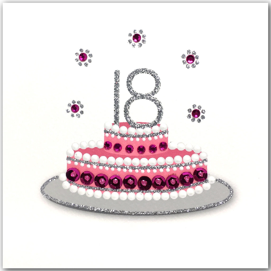 18th Birthday Cake Pink - N1749