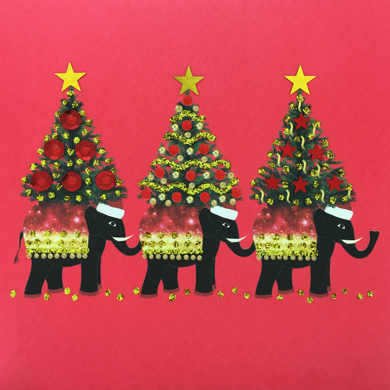 Christmas Elephants - N1778 (Pack of 5)