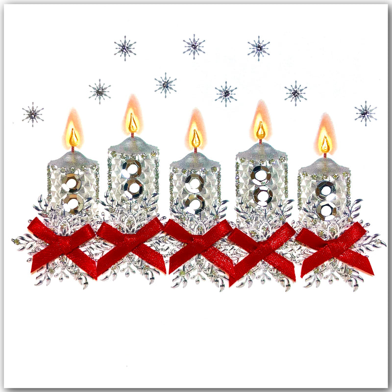 Silver Candles - N1884 (Pack of 5)