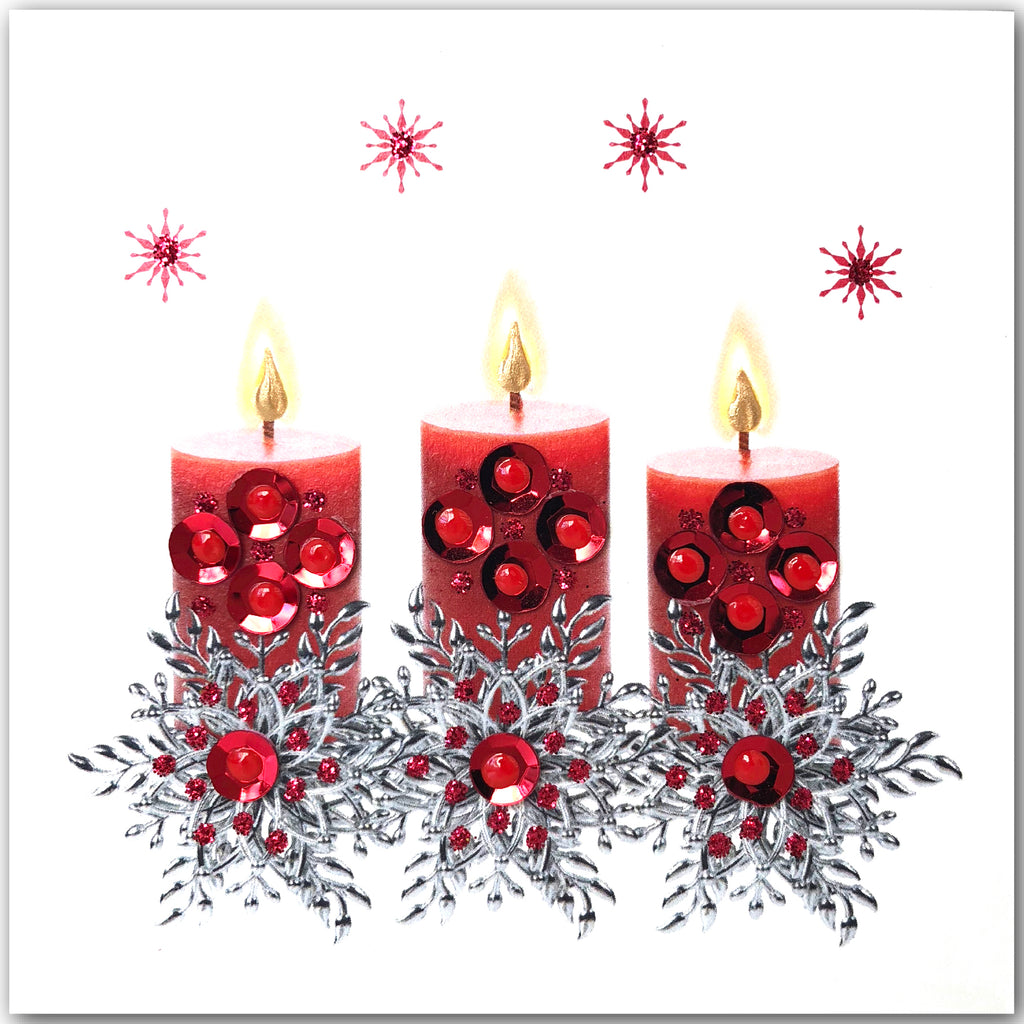 Christmas Candles - S1874 (Pack of 5 SMALL Cards)